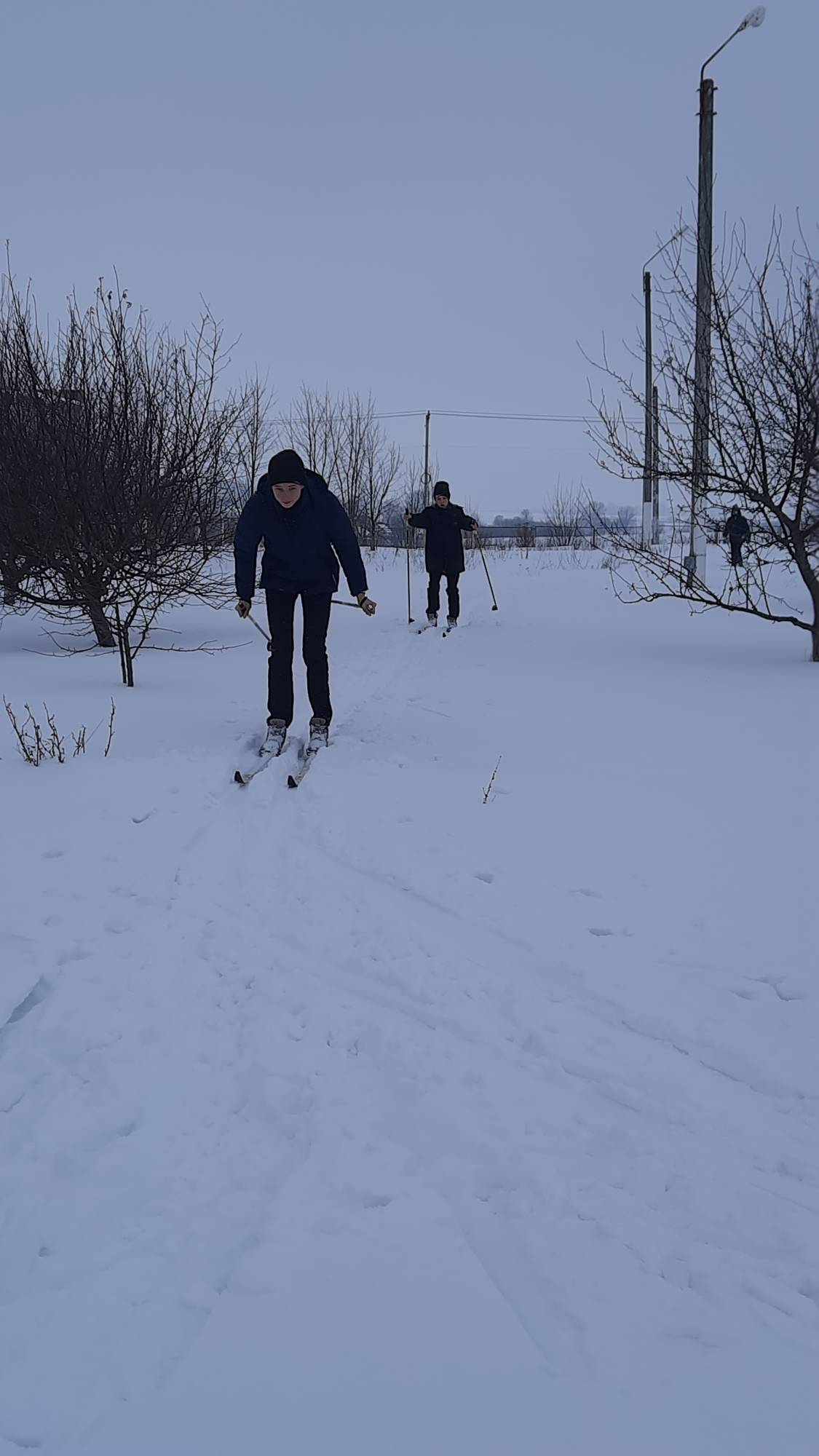 Школьный этап соревнований по лыжным гонкам.